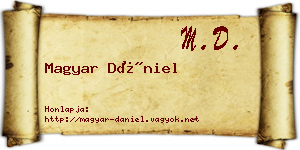 Magyar Dániel névjegykártya